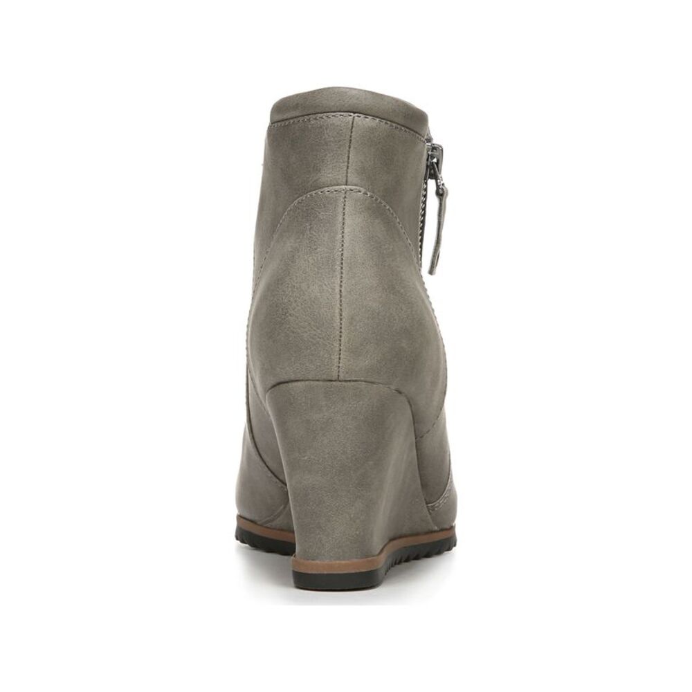 SOUL BY NATURALIZER Womens Gray Stretch Gore Haley Almond Toe Wedge Booties 11 M - Picture 2 of 4